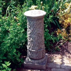 Vine Column Stone Garden Pedestal