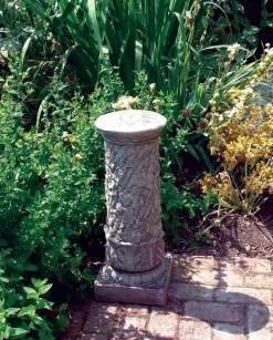 Vine Column Stone Garden Pedestal