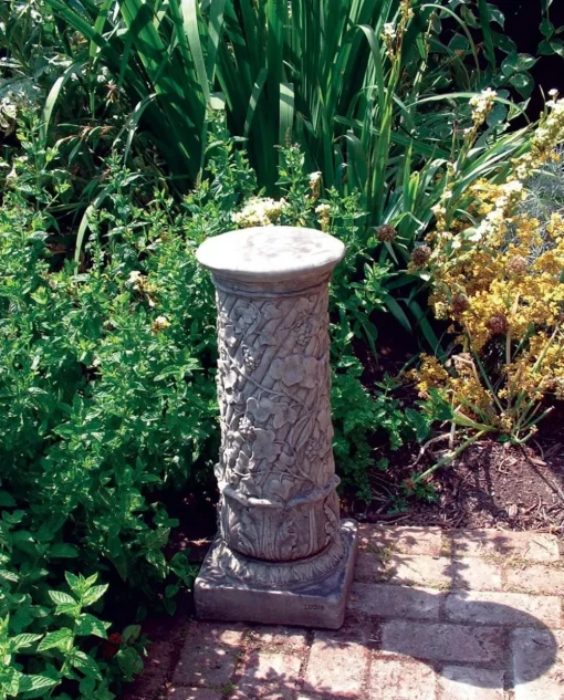 Vine Column Stone Garden Pedestal