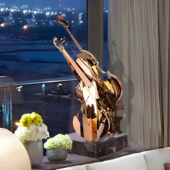 Violin Fusion 80cm Copper Metal Indoor Sculpture