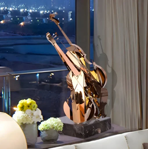 Violin Fusion 80cm Copper Metal Indoor Sculpture