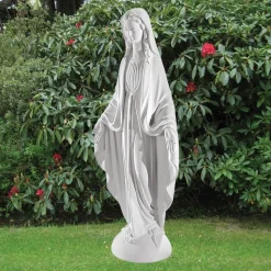 Virgin Mary 73cm Marble Resin Garden Statue