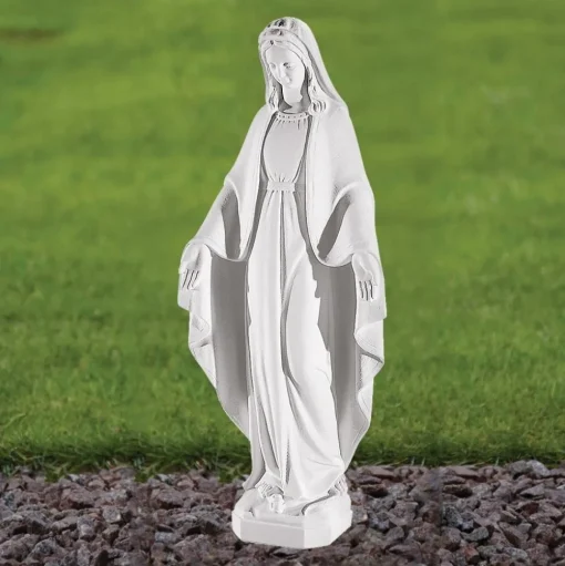 Virgin Mary 60cm Marble Resin Garden Statue