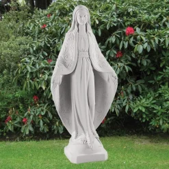 Virgin Mary 78cm Marble Resin Garden Statue