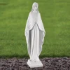 Virgin Mary 36cm Marble Resin Garden Statue