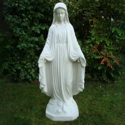 Virgin Mary 85cm Marble Resin Garden Statue