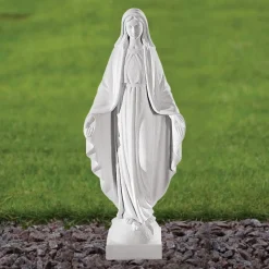 Virgin Mary 41cm Marble Resin Garden Statue