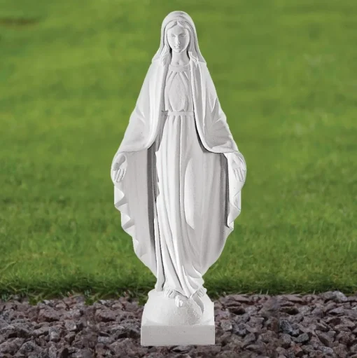 Virgin Mary 41cm Marble Resin Garden Statue