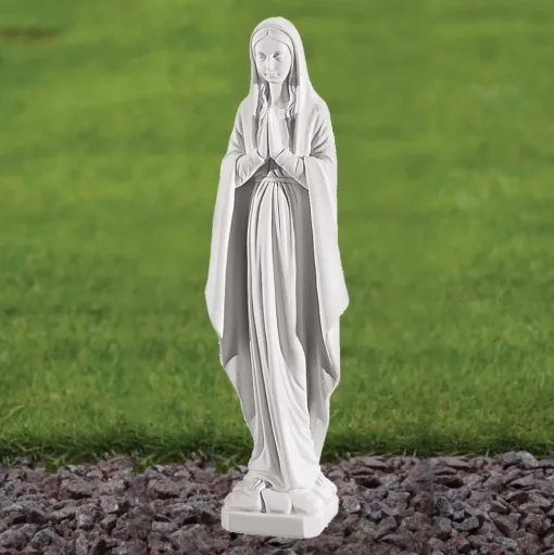 Virgin Mary 49cm Marble Resin Garden Statue