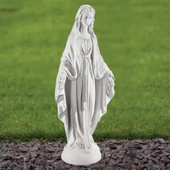 Virgin Mary 42cm Marble Resin Garden Statue