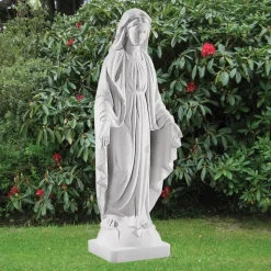 Virgin Mary 58cm Marble Resin Garden Statue