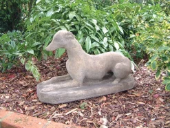 Whippet Stone Garden Ornament