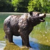Wild Bear Cub Bronze Metal Garden Statue