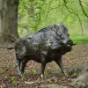 Wild Boar Life-Size Bronze Metal Garden Statue