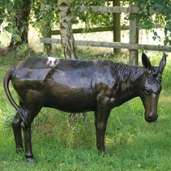 Wild Donkey Bronze Metal Garden Statue