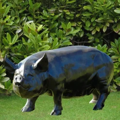 Wild Pig Bronze Metal Garden Statue