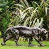 Wild Tiger 51cm Bronze Metal Garden Statue