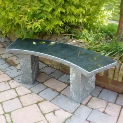 Windsor Polished Granite Stone Garden Bench