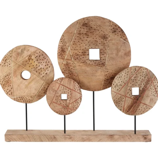 Woodland Disc 52cm Wood Indoor Sculpture