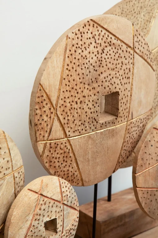 Woodland Disc 52cm Wood Indoor Sculpture