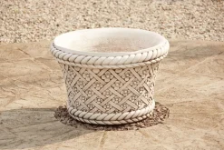 Woven Plant Pot Portland Stone Garden Planter