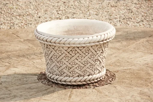 Woven Plant Pot Portland Stone Garden Planter