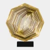 Xenon Grid 70cm Gold Metal Indoor Sculpture