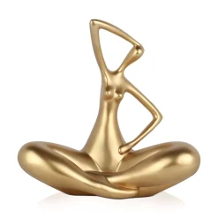 Yoga Grace 25cm Gold Resin Indoor Sculpture