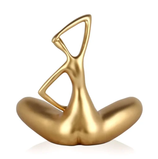 Yoga Grace 25cm Gold Resin Indoor Sculpture