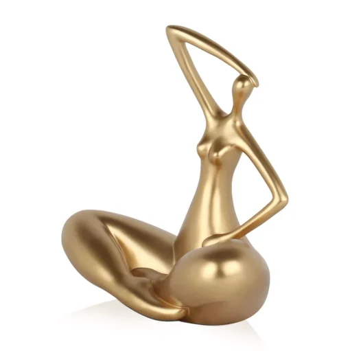 Yoga Grace 25cm Gold Resin Indoor Sculpture
