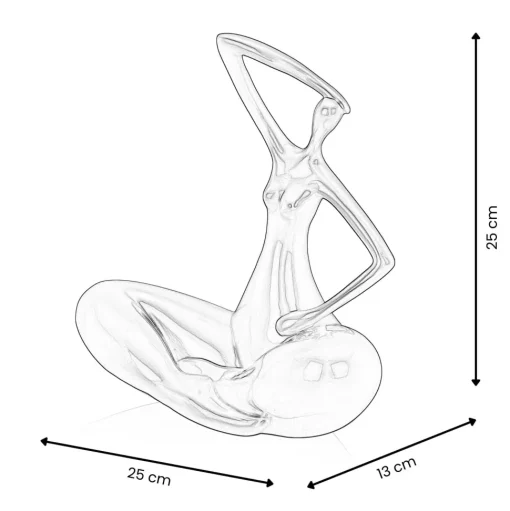 Yoga Grace 25cm Gold Resin Indoor Sculpture