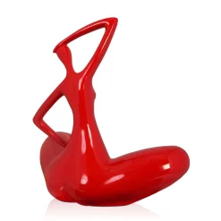Yoga Grace 25cm Red Resin Indoor Sculpture