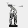 Zen Golf 86cm Silver Metal Indoor Sculpture