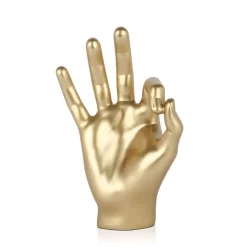 Zen Hand 27cm Gold Resin Indoor Sculpture