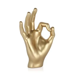 Zen Hand 27cm Gold Resin Indoor Sculpture